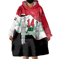 Iraq 14 July Revolution 1958 Wearable Blanket Hoodie Abdul Karim Qasim Broken Chains Rising Fists