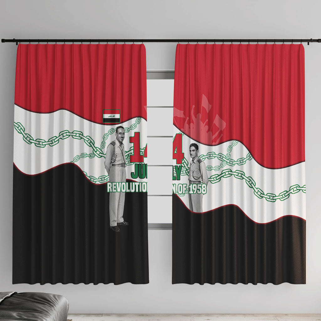 Iraq 14 July Revolution 1958 Window Curtain Abdul Karim Qasim Broken Chains Rising Fists