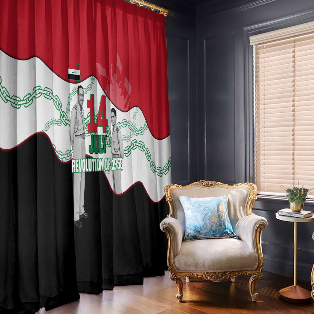Iraq 14 July Revolution 1958 Window Curtain Abdul Karim Qasim Broken Chains Rising Fists