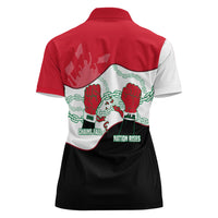Iraq 14 July Revolution 1958 Women Polo Shirt Abdul Karim Qasim Broken Chains Rising Fists