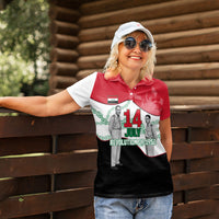 Iraq 14 July Revolution 1958 Women Polo Shirt Abdul Karim Qasim Broken Chains Rising Fists