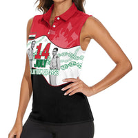 Iraq 14 July Revolution 1958 Women Sleeveless Polo Shirt Abdul Karim Qasim Broken Chains Rising Fists