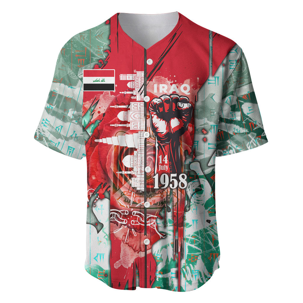 Iraq Revolution Baseball Jersey Eagle Of Saladin Iraqi Patriotism
