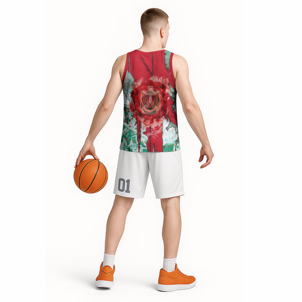 Iraq Revolution Basketball Jersey Eagle Of Saladin Iraqi Patriotism