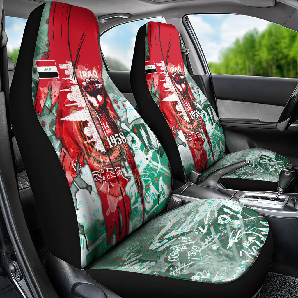 Iraq Revolution Car Seat Cover Eagle Of Saladin Iraqi Patriotism