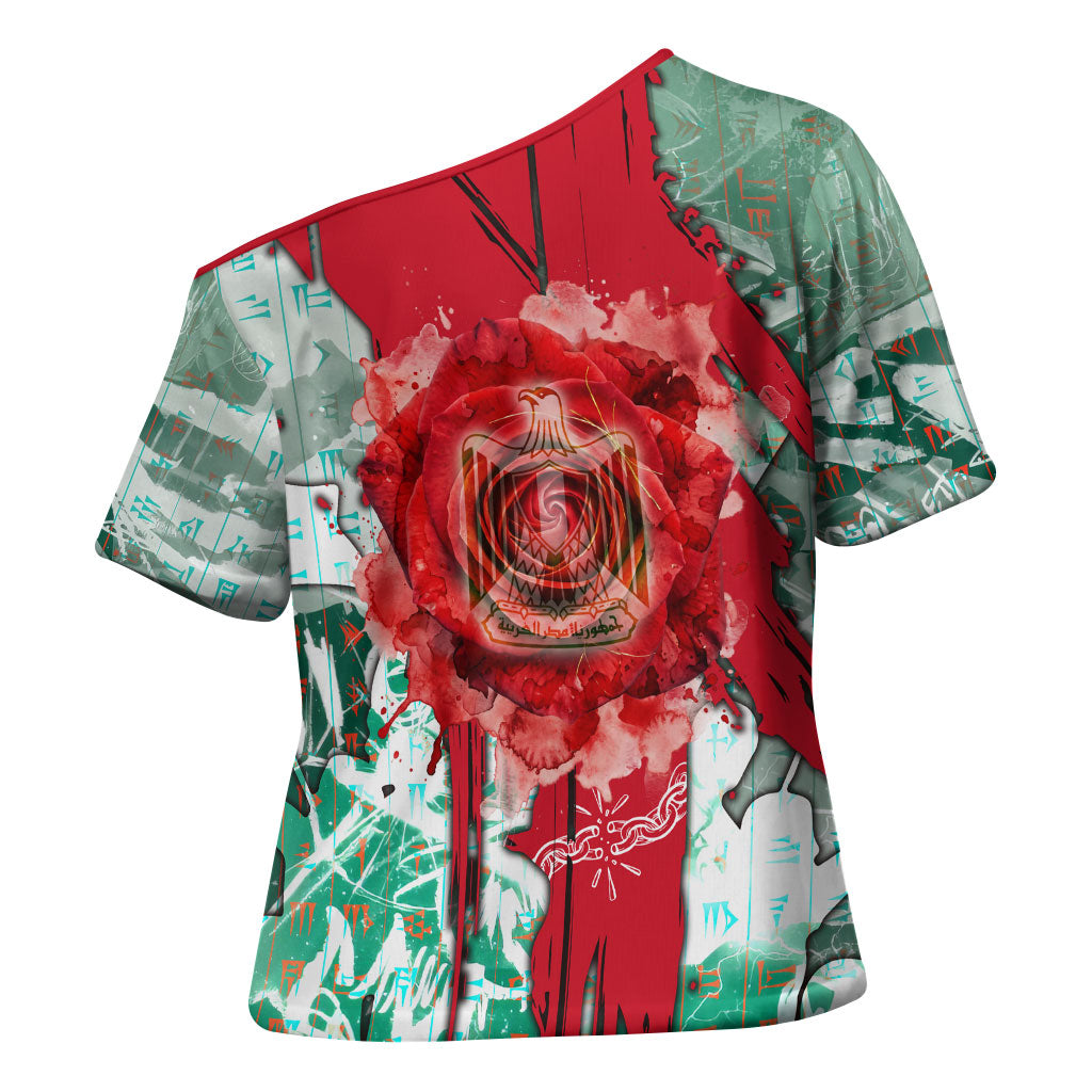 Iraq Revolution Cross Shoulder Shirt Eagle Of Saladin Iraqi Patriotism