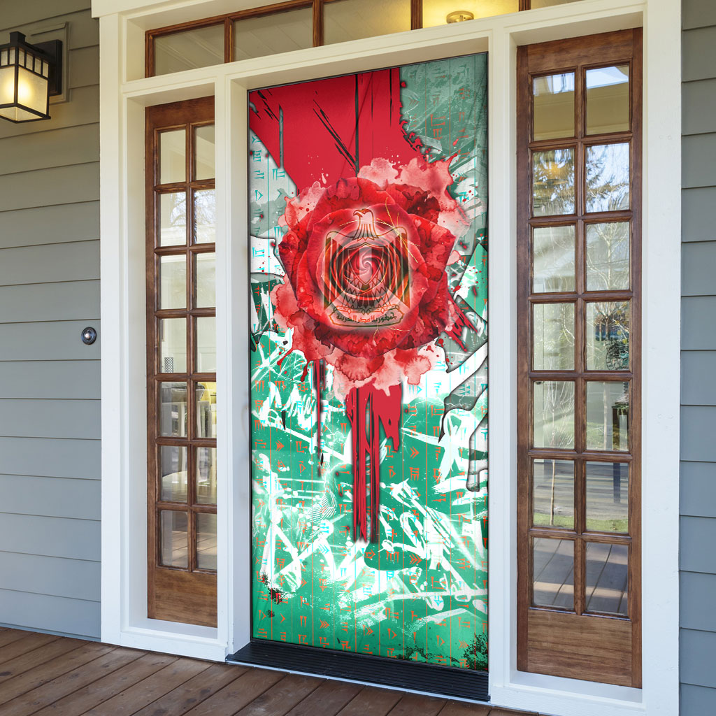 Iraq Revolution Door Cover Eagle Of Saladin Iraqi Patriotism