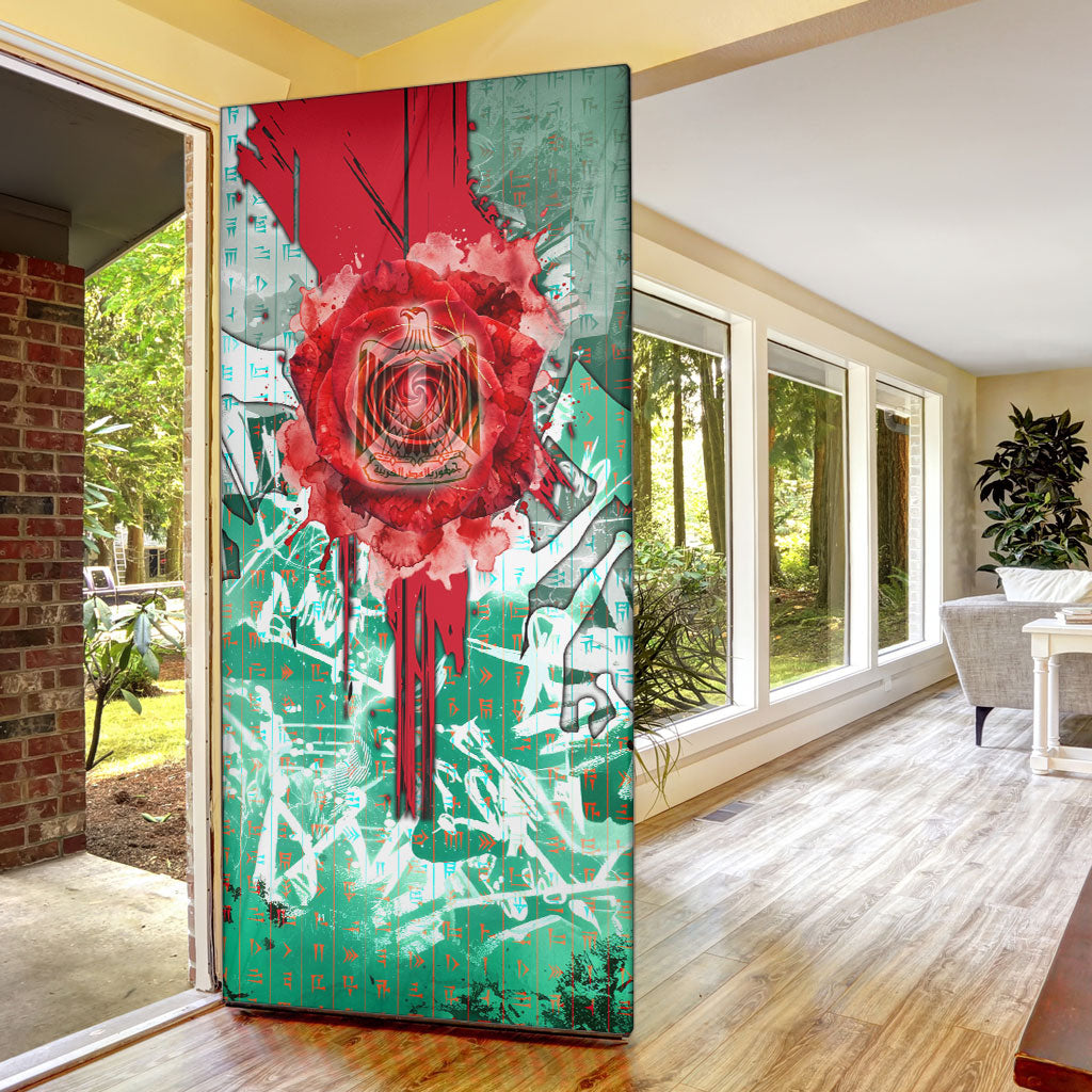 Iraq Revolution Door Cover Eagle Of Saladin Iraqi Patriotism