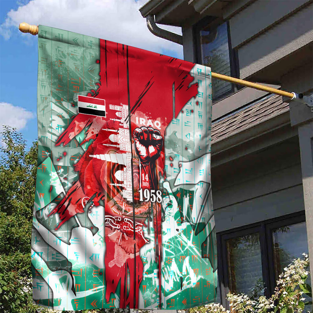 Iraq Revolution Garden Flag Eagle Of Saladin Iraqi Patriotism