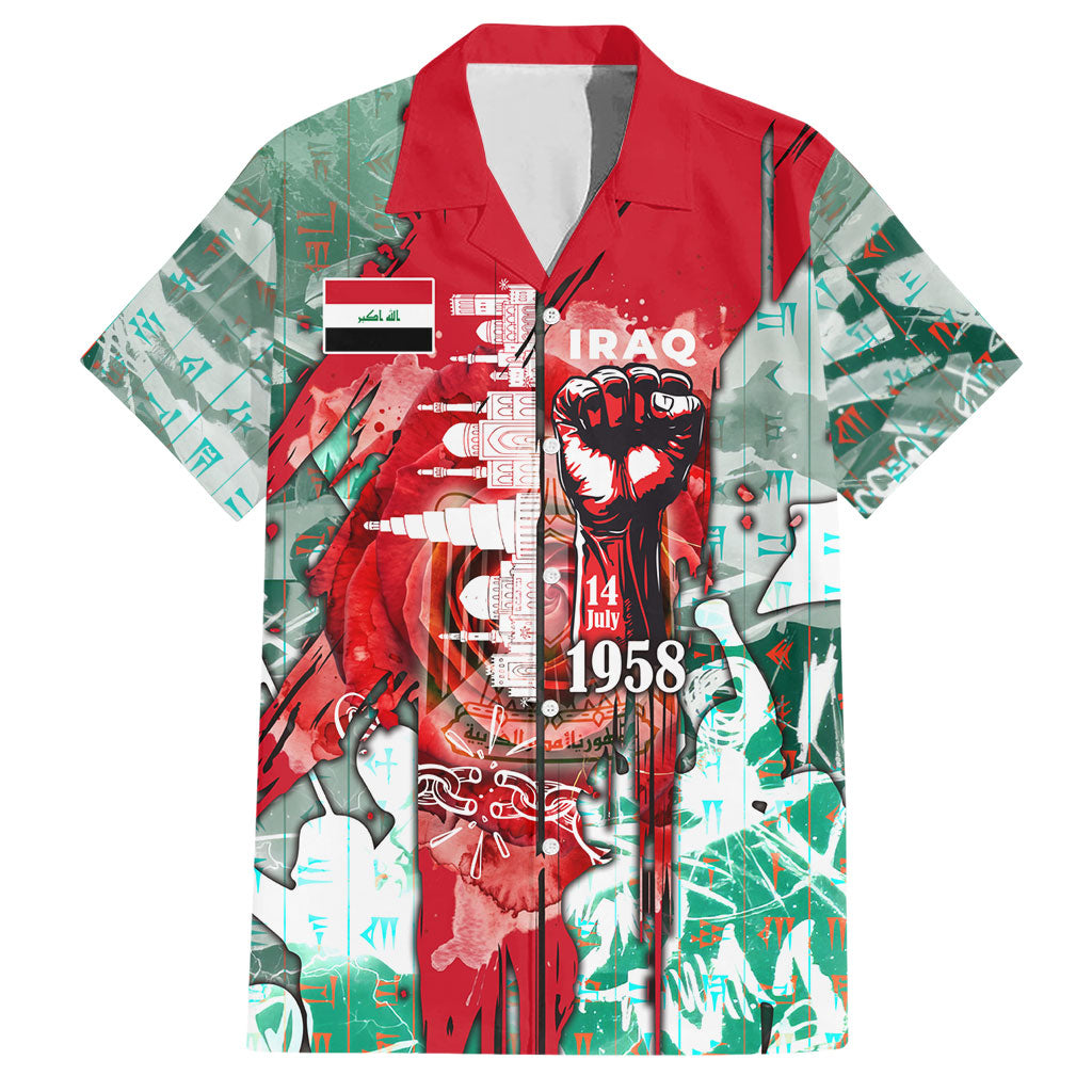 Iraq Revolution Hawaiian Shirt Eagle Of Saladin Iraqi Patriotism