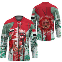 Iraq Revolution Hockey Jersey Eagle Of Saladin Iraqi Patriotism