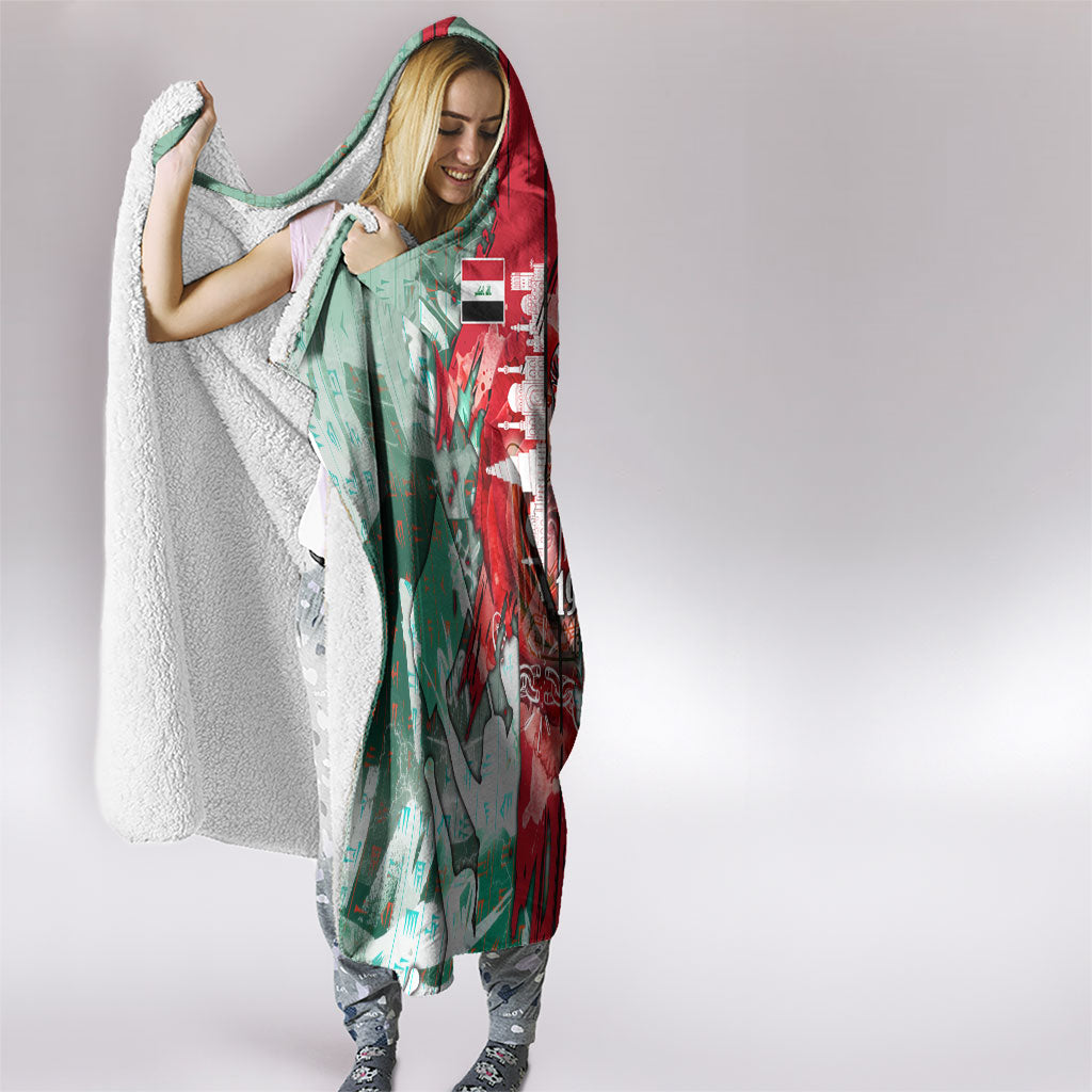 Iraq Revolution Hooded Blanket Eagle Of Saladin Iraqi Patriotism