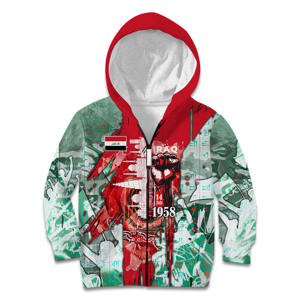 Iraq Revolution Kid Hoodie Eagle Of Saladin Iraqi Patriotism