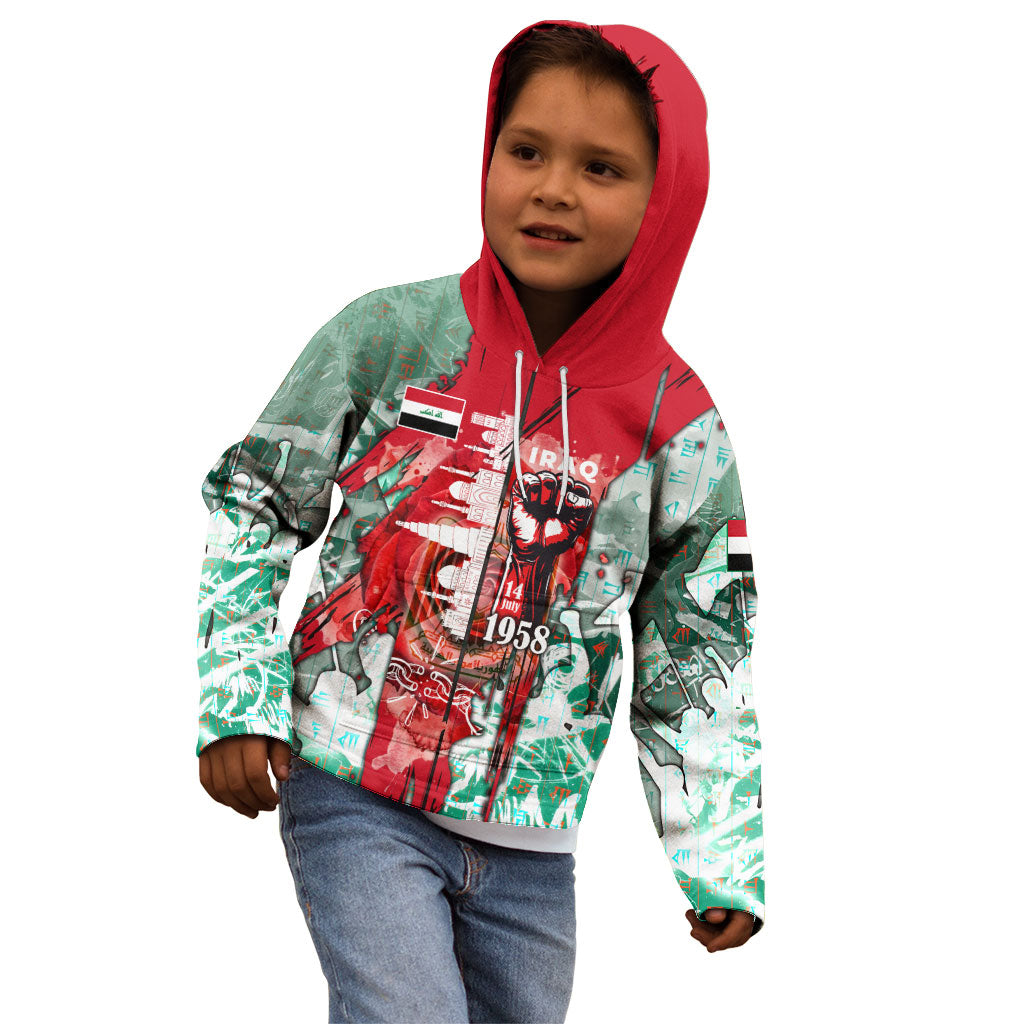 Iraq Revolution Kid Hoodie Eagle Of Saladin Iraqi Patriotism