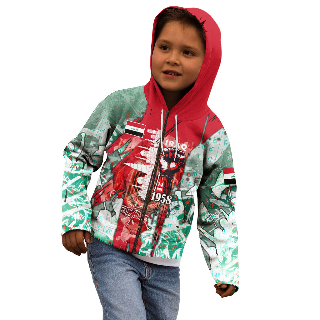 Iraq Revolution Kid Hoodie Eagle Of Saladin Iraqi Patriotism