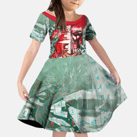 Iraq Revolution Kid Short Sleeve Dress Eagle Of Saladin Iraqi Patriotism