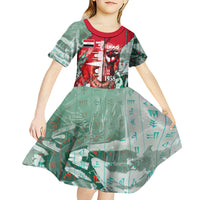 Iraq Revolution Kid Short Sleeve Dress Eagle Of Saladin Iraqi Patriotism