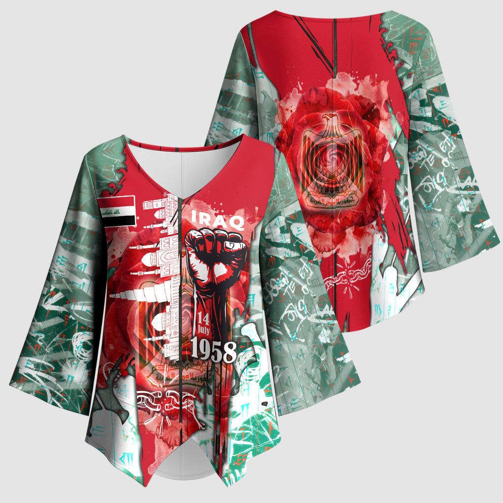 Iraq Revolution Kimono Sleeve Blouse Eagle Of Saladin Iraqi Patriotism