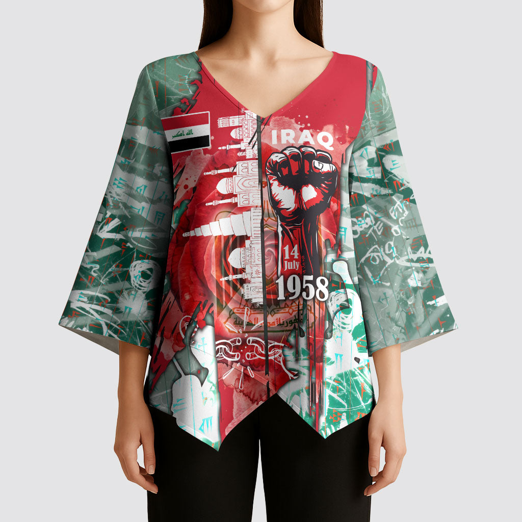 Iraq Revolution Kimono Sleeve Blouse Eagle Of Saladin Iraqi Patriotism