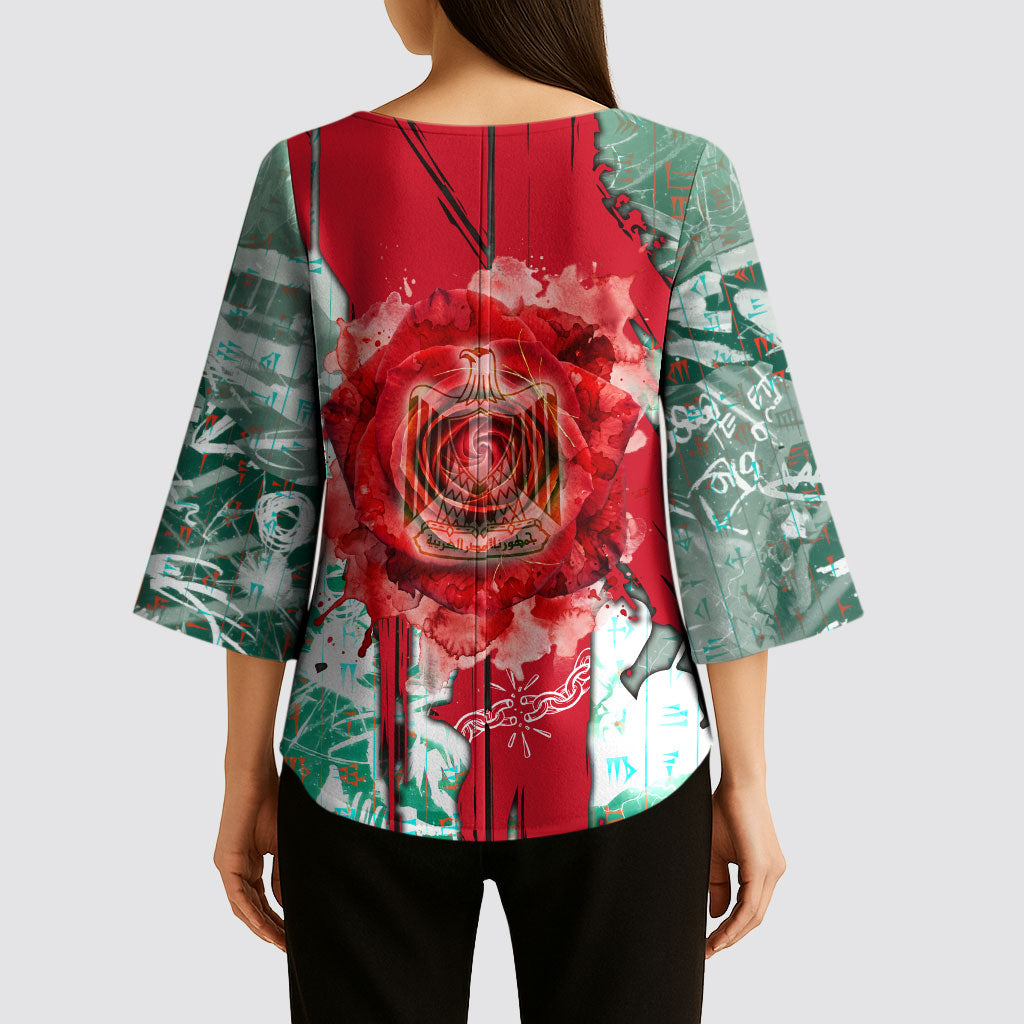 Iraq Revolution Kimono Sleeve Blouse Eagle Of Saladin Iraqi Patriotism