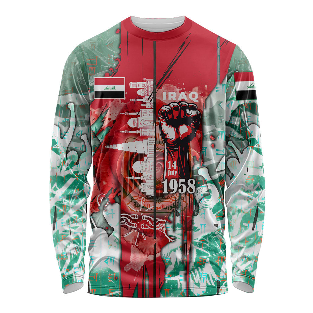 Iraq Revolution Long Sleeve Shirt Eagle Of Saladin Iraqi Patriotism