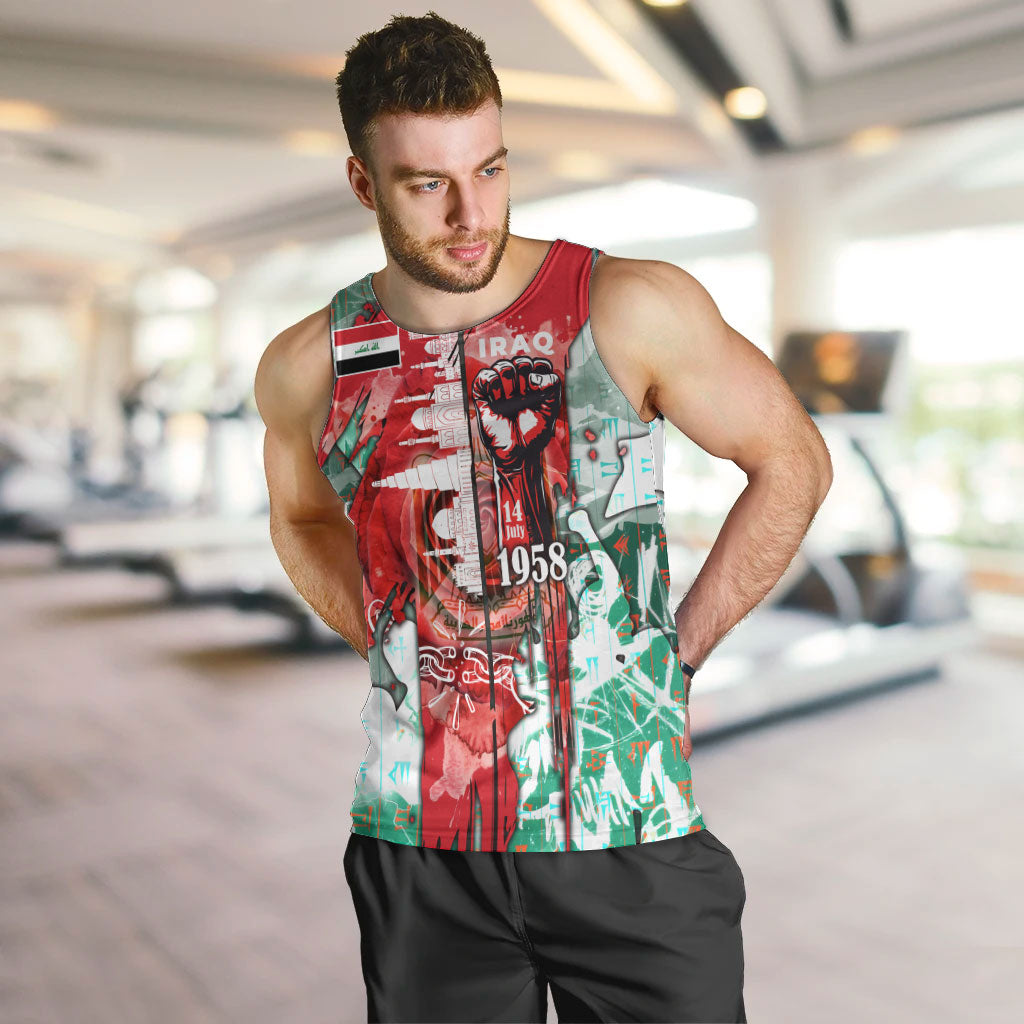 Iraq Revolution Men Tank Top Eagle Of Saladin Iraqi Patriotism