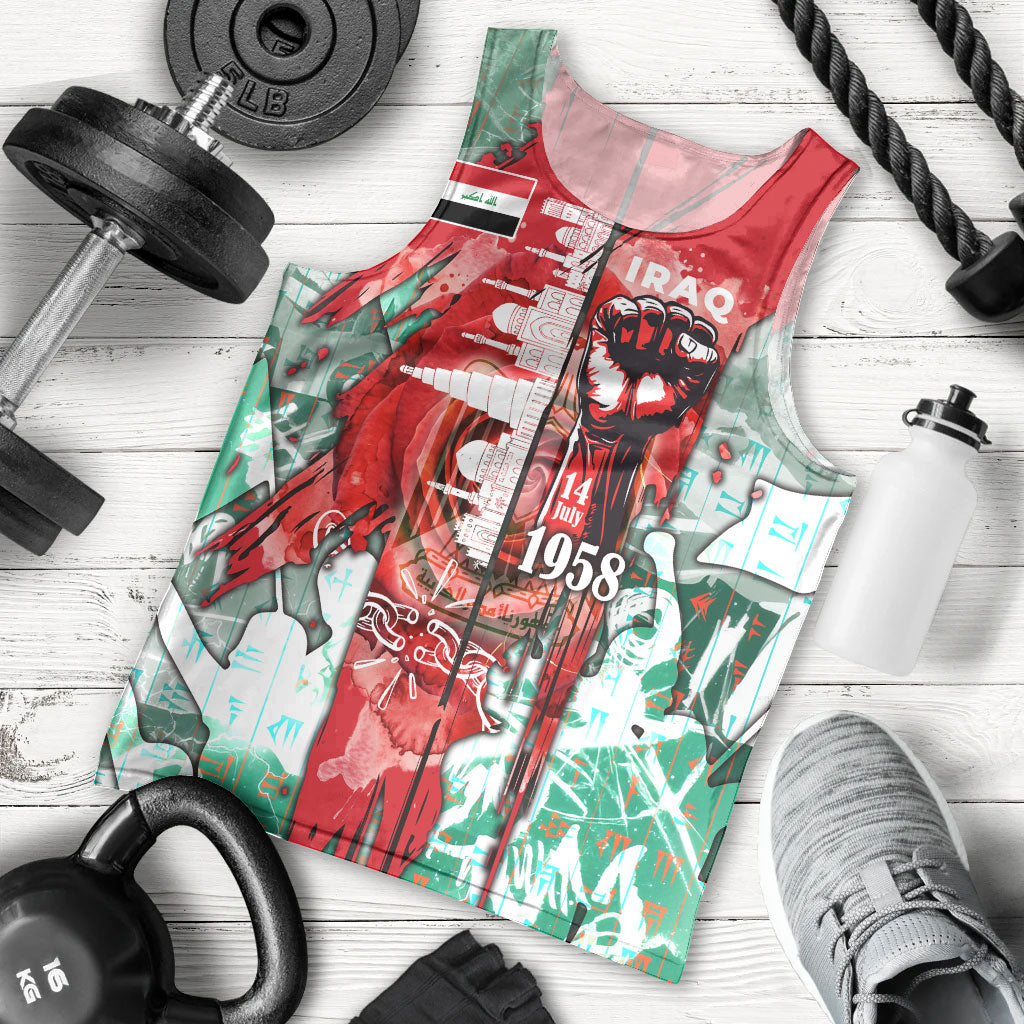 Iraq Revolution Men Tank Top Eagle Of Saladin Iraqi Patriotism