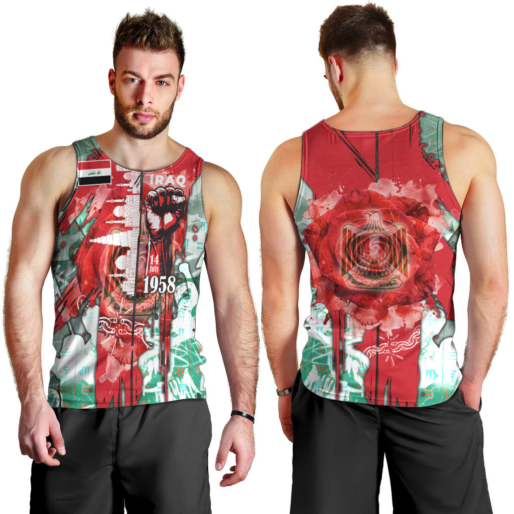 Iraq Revolution Men Tank Top Eagle Of Saladin Iraqi Patriotism