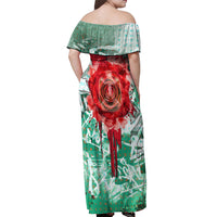 Iraq Revolution Off Shoulder Maxi Dress Eagle Of Saladin Iraqi Patriotism