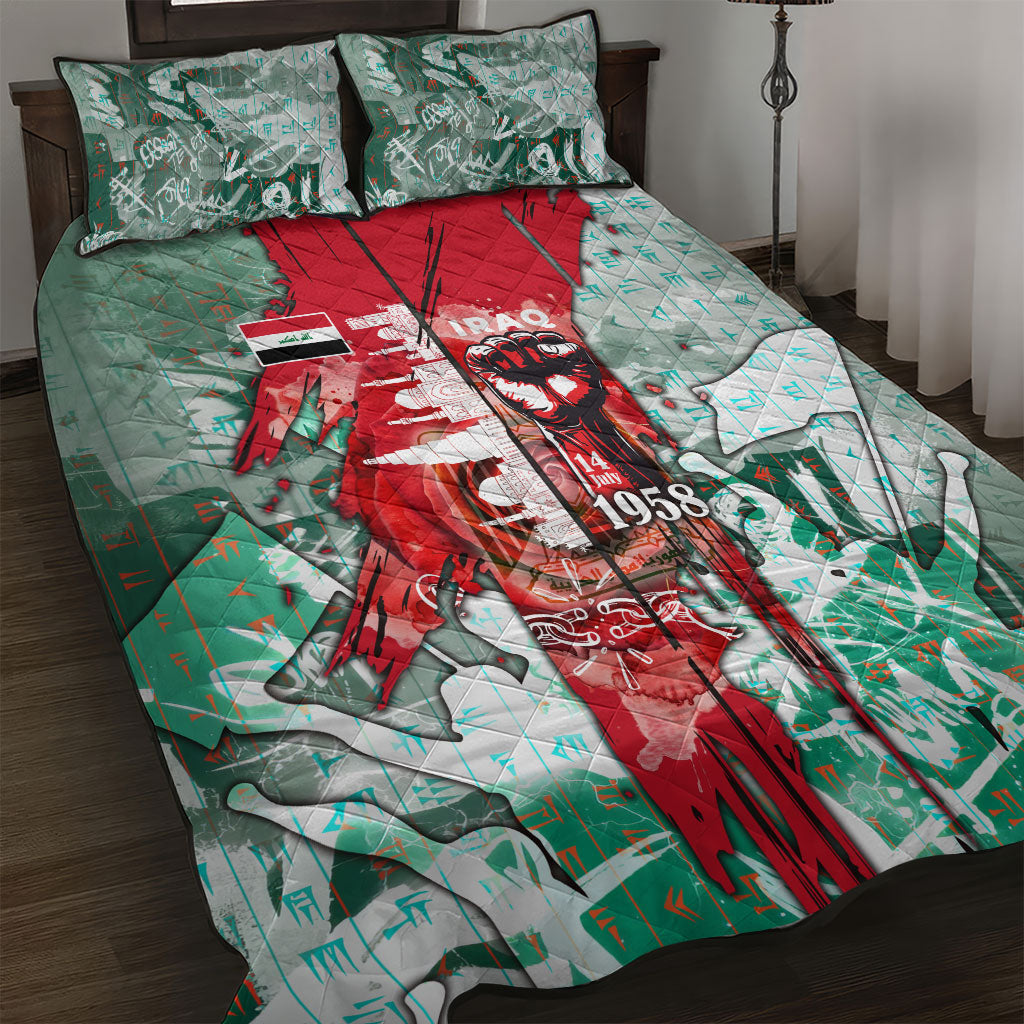 Iraq Revolution Quilt Bed Set Eagle Of Saladin Iraqi Patriotism