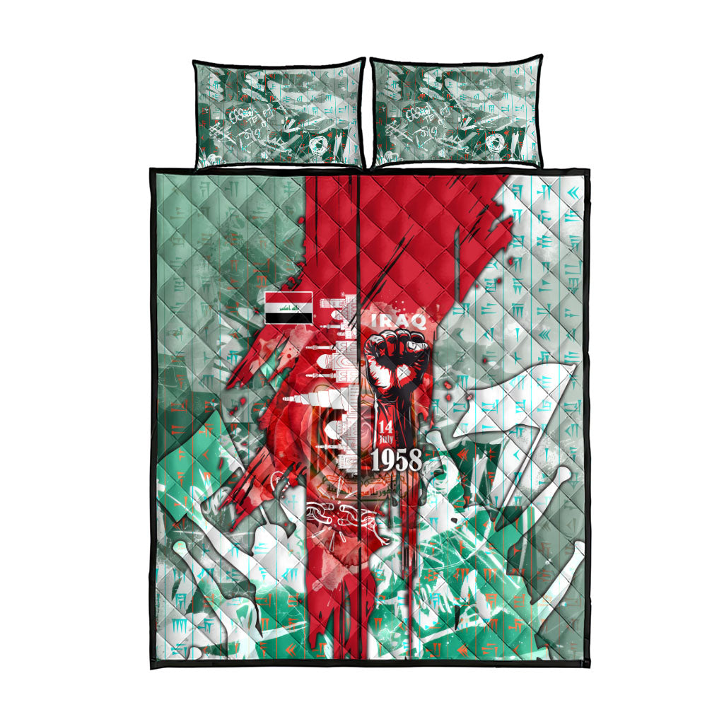 Iraq Revolution Quilt Bed Set Eagle Of Saladin Iraqi Patriotism
