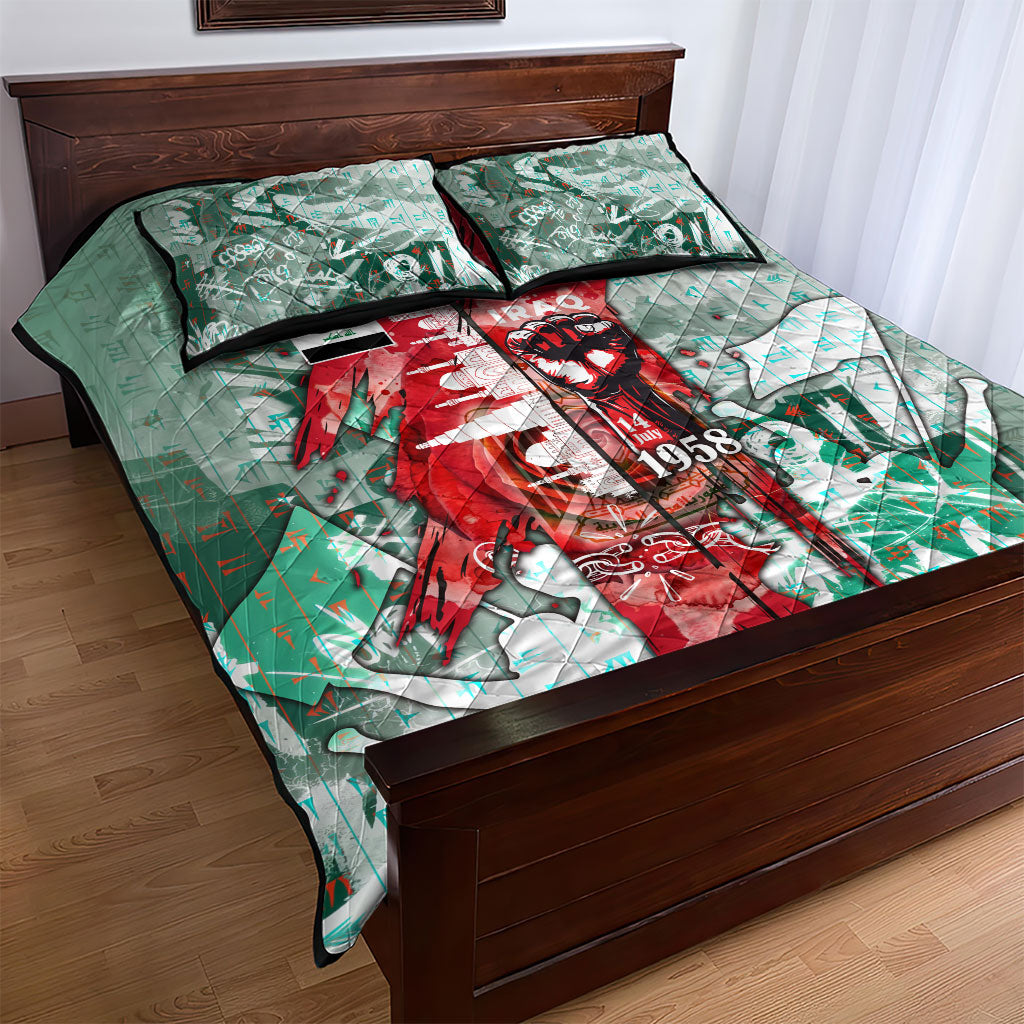 Iraq Revolution Quilt Bed Set Eagle Of Saladin Iraqi Patriotism