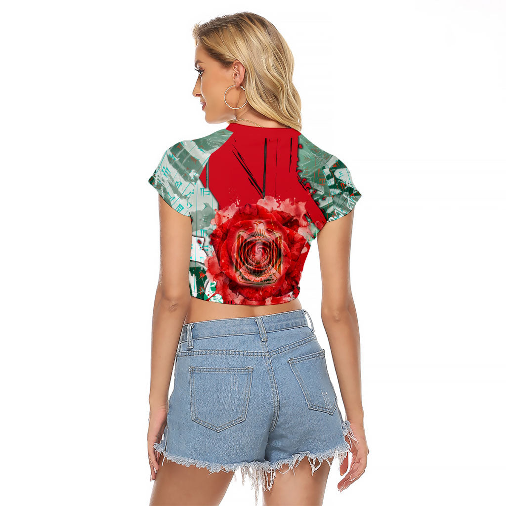 Iraq Revolution Raglan Cropped T Shirt Eagle Of Saladin Iraqi Patriotism