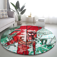 Iraq Revolution Round Carpet Eagle Of Saladin Iraqi Patriotism