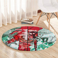 Iraq Revolution Round Carpet Eagle Of Saladin Iraqi Patriotism