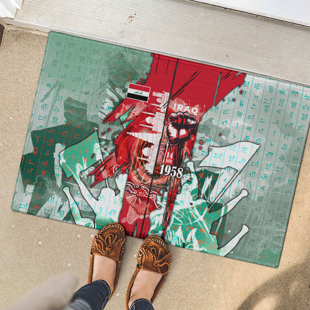 Iraq Revolution Rubber Doormat Eagle Of Saladin Iraqi Patriotism
