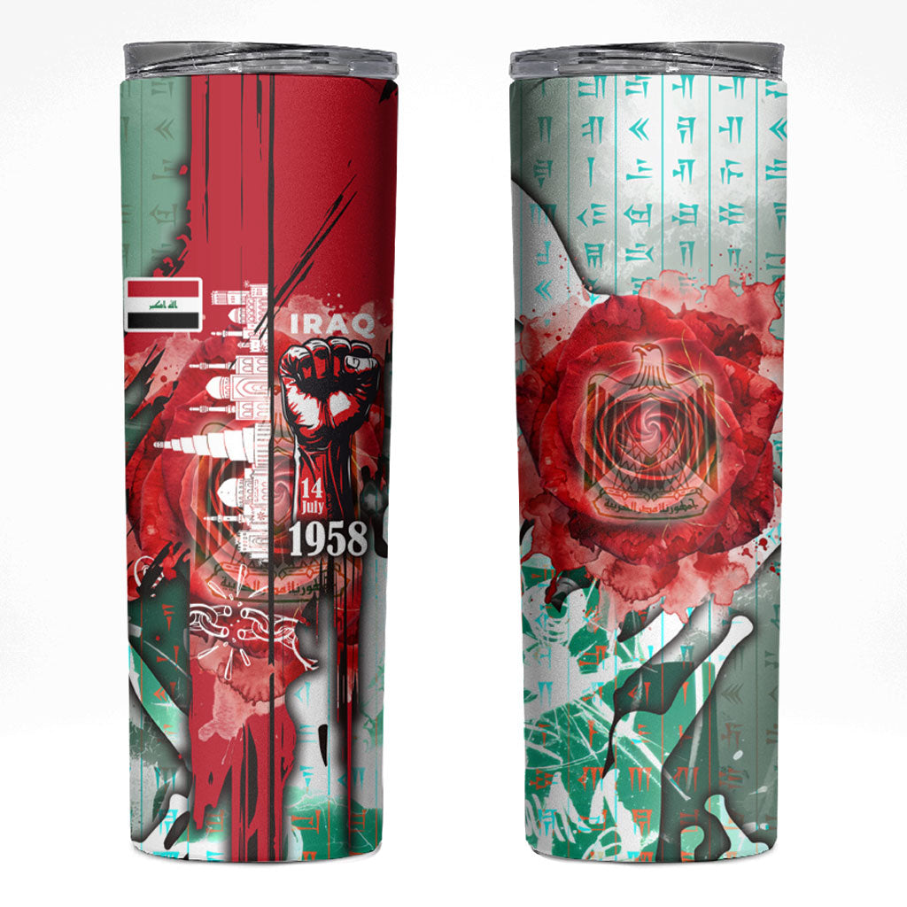 Iraq Revolution Skinny Tumbler Eagle Of Saladin Iraqi Patriotism
