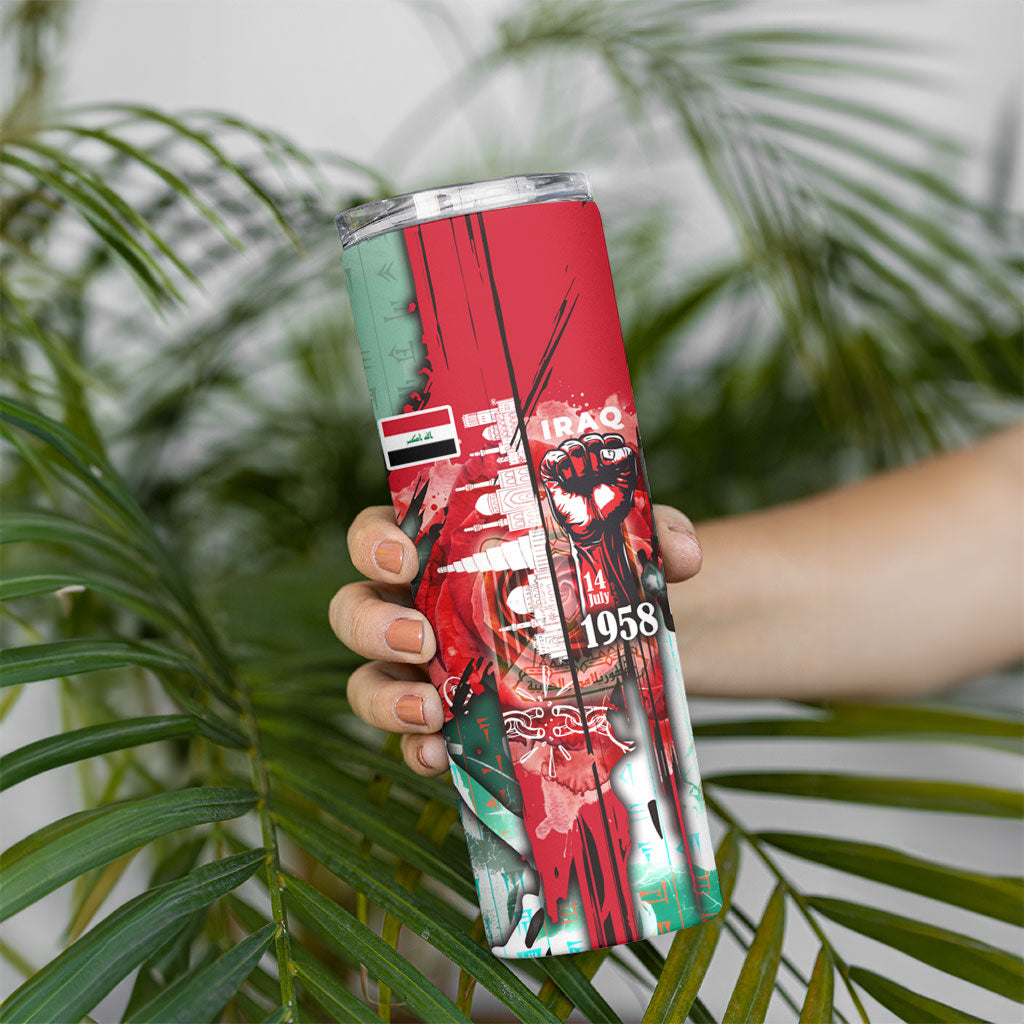 Iraq Revolution Skinny Tumbler Eagle Of Saladin Iraqi Patriotism