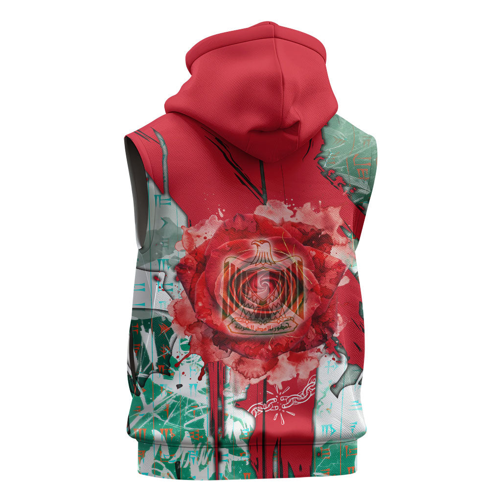 Iraq Revolution Sleeveless Hoodie Eagle Of Saladin Iraqi Patriotism