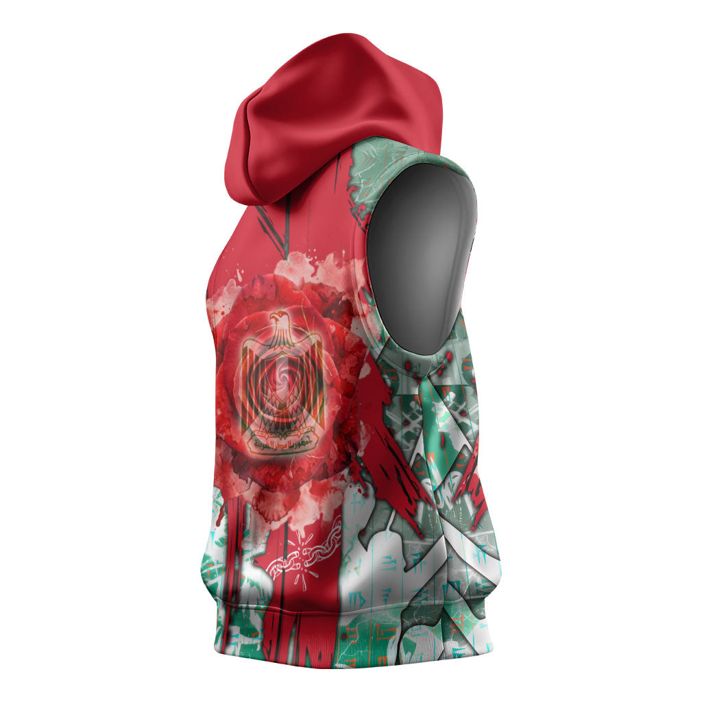 Iraq Revolution Sleeveless Hoodie Eagle Of Saladin Iraqi Patriotism