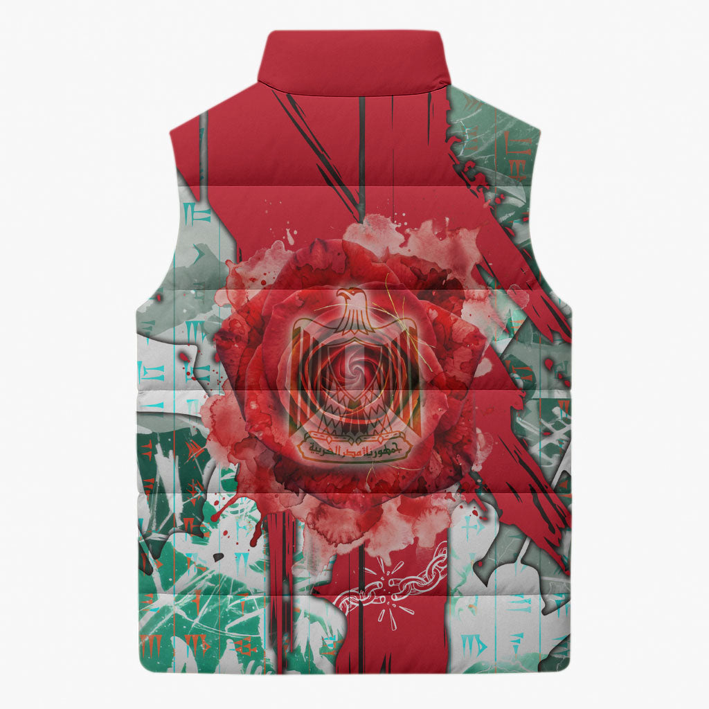 Iraq Revolution Sleeveless Puffer Jacket Eagle Of Saladin Iraqi Patriotism
