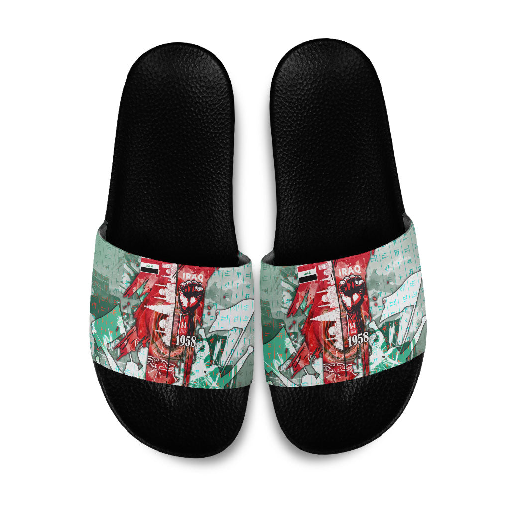 Iraq Revolution Slide Sandals Eagle Of Saladin Iraqi Patriotism