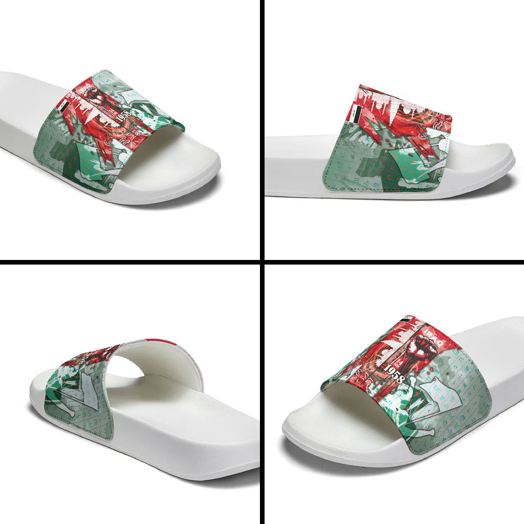 Iraq Revolution Slide Sandals Eagle Of Saladin Iraqi Patriotism