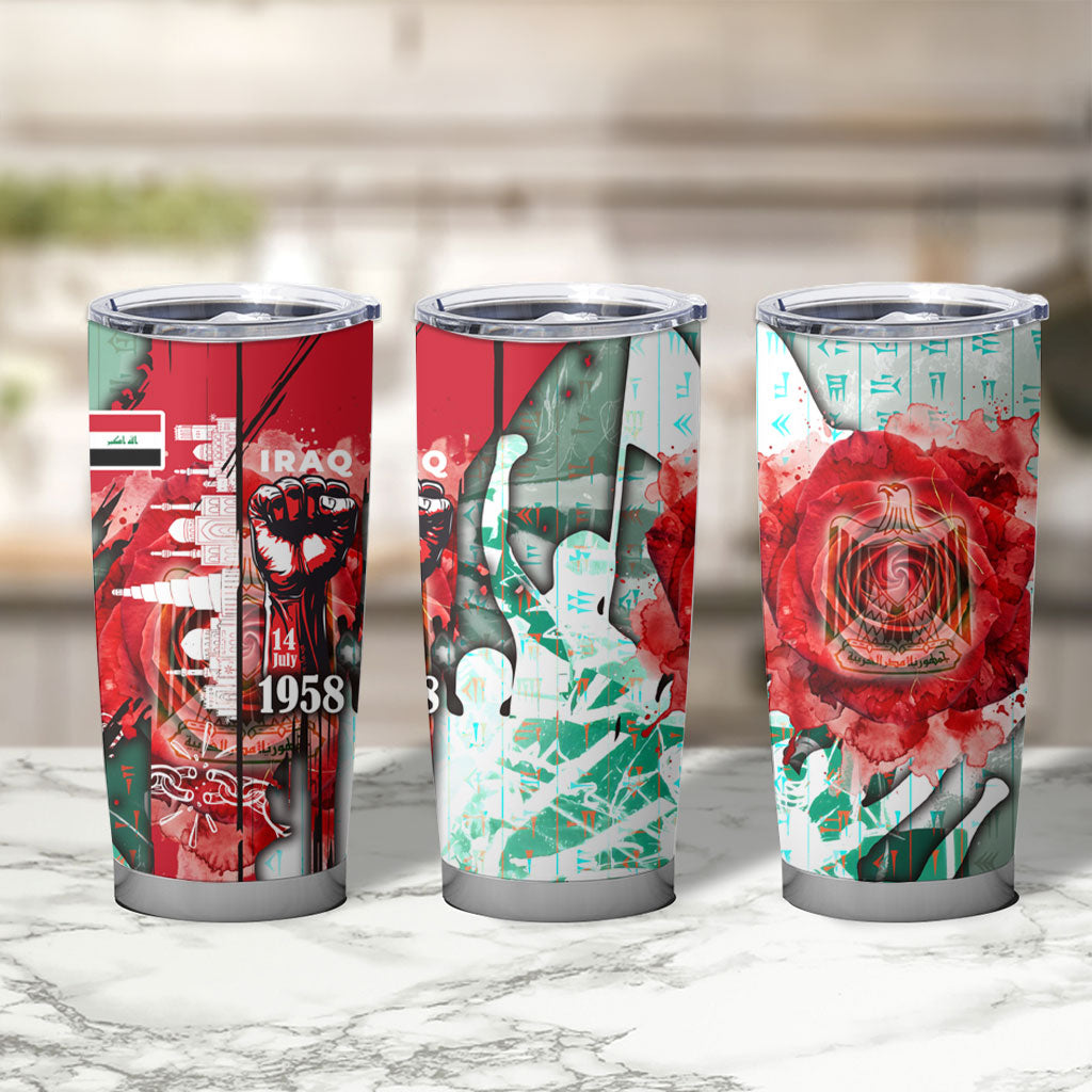 Iraq Revolution Tumbler Cup Eagle Of Saladin Iraqi Patriotism