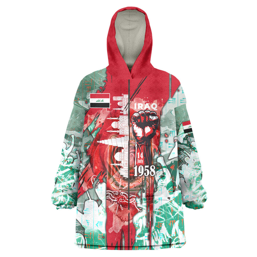 Iraq Revolution Wearable Blanket Hoodie Eagle Of Saladin Iraqi Patriotism