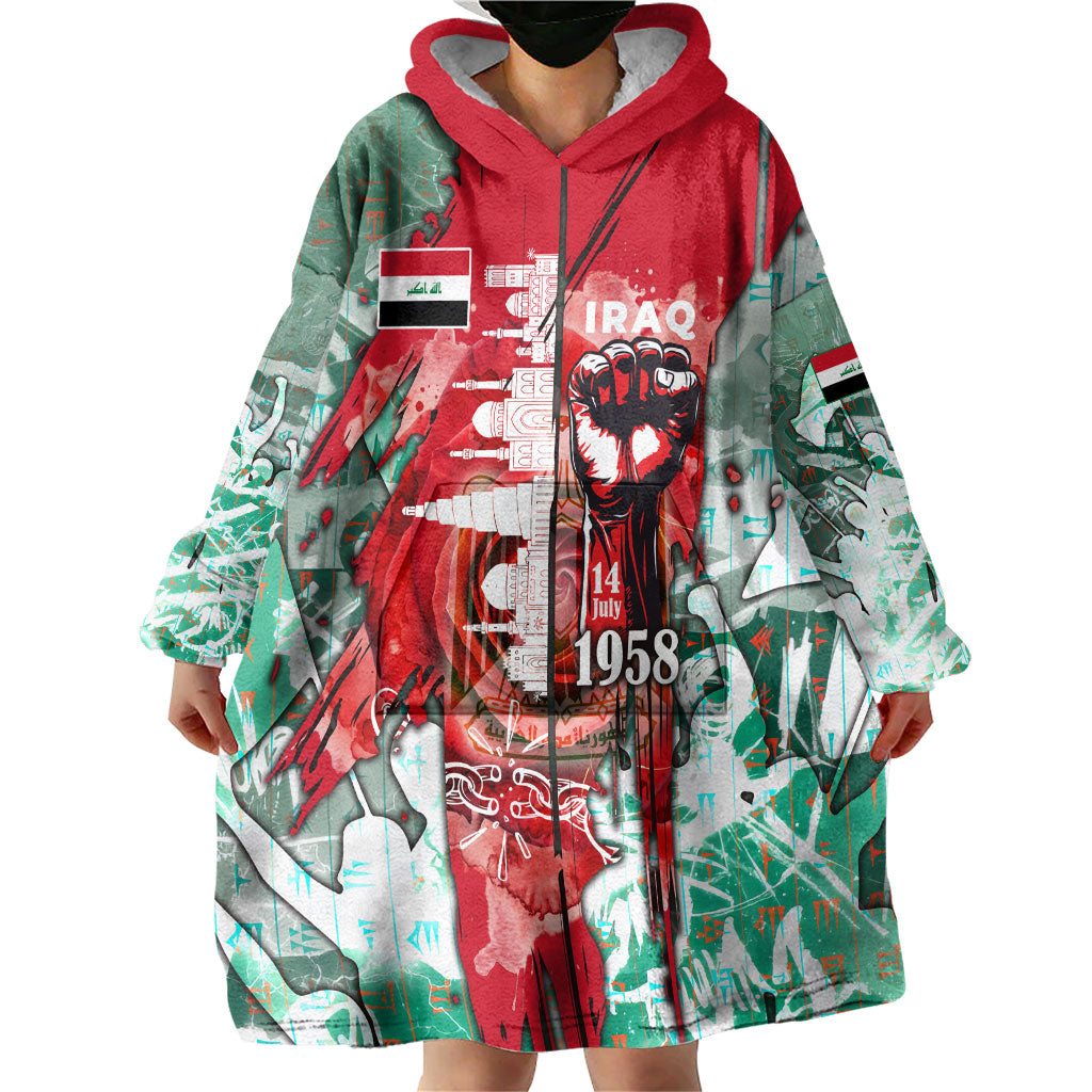 Iraq Revolution Wearable Blanket Hoodie Eagle Of Saladin Iraqi Patriotism