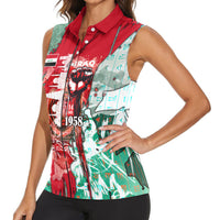 Iraq Revolution Women Sleeveless Polo Shirt Eagle Of Saladin Iraqi Patriotism