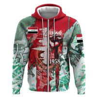 Iraq Revolution Zip Hoodie Eagle Of Saladin Iraqi Patriotism
