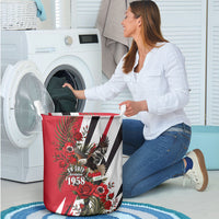 Iraq Revolution Soaring Eagle Laundry Basket Iraqi Flag Red Roses Floral Design