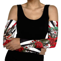 Iraq Revolution Soaring Eagle Arm Sleeves Iraqi Flag Red Roses Floral Design